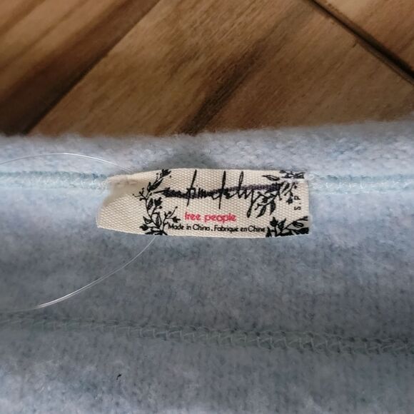 🆕 Free People Intimately Living In This Pullover Soft Cozy Sweater Light Blue - Picture 12 of 14